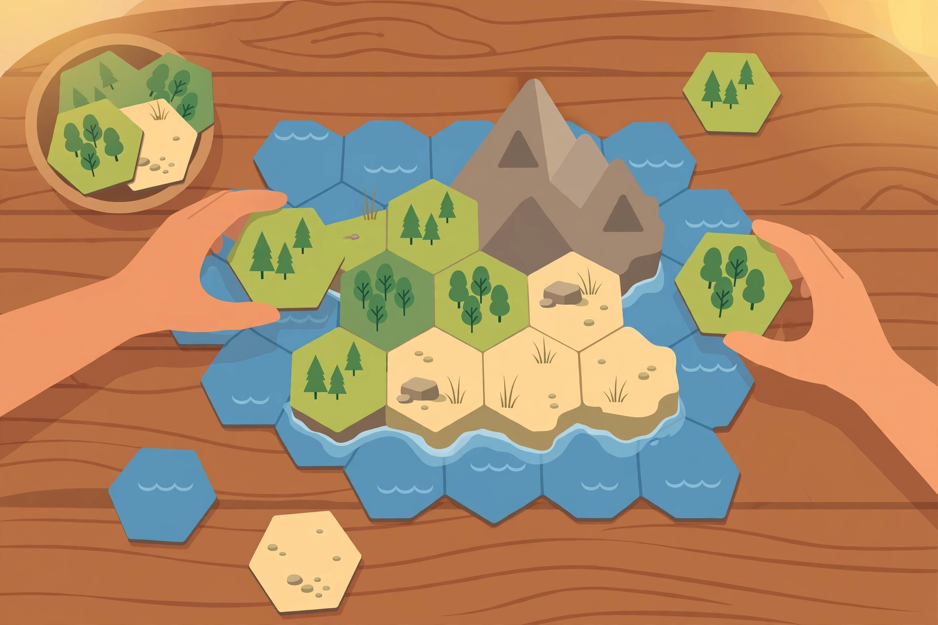 how to set up catan board